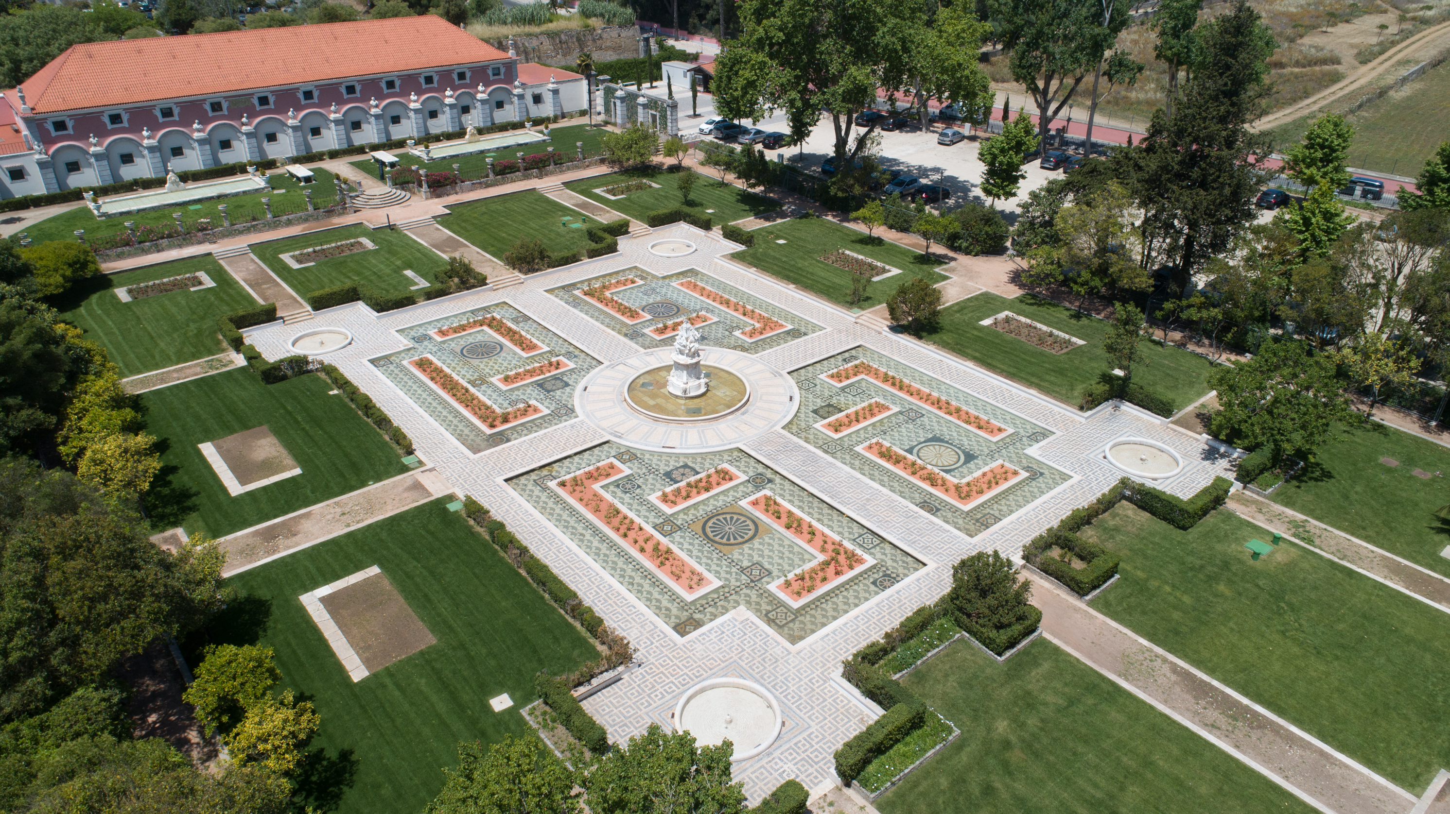 iamgem aerea doJardim do Palácio Marquês de Pombal