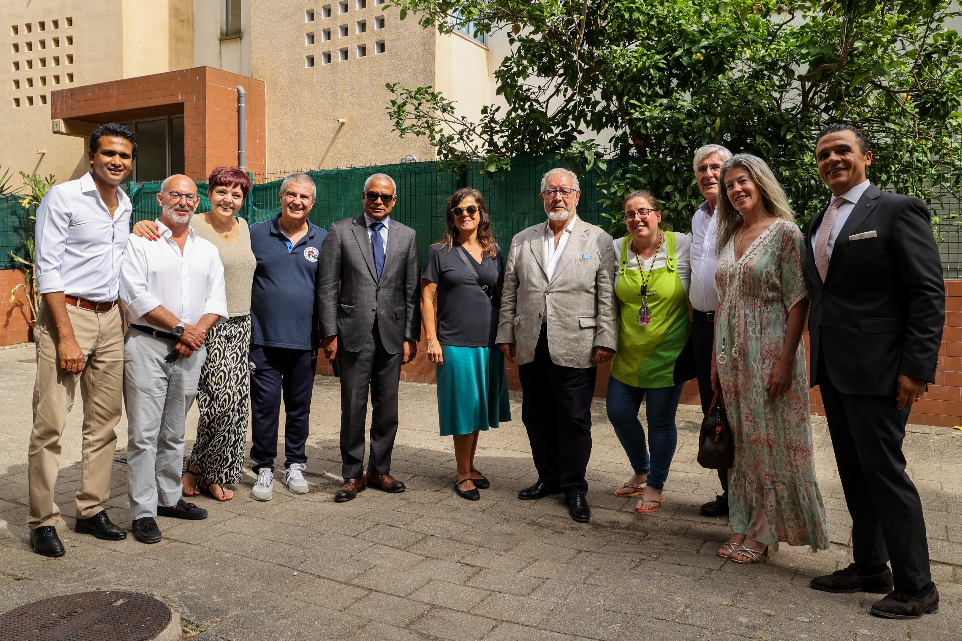 Presidente da CMO, Presidente da República de Cabo Verde, Executivo Municipal e restante comitiva da viista ao concelho